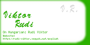 viktor rudi business card